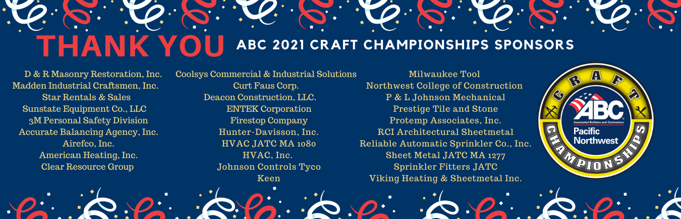 Thank you 2021 Craft Sponsors banner